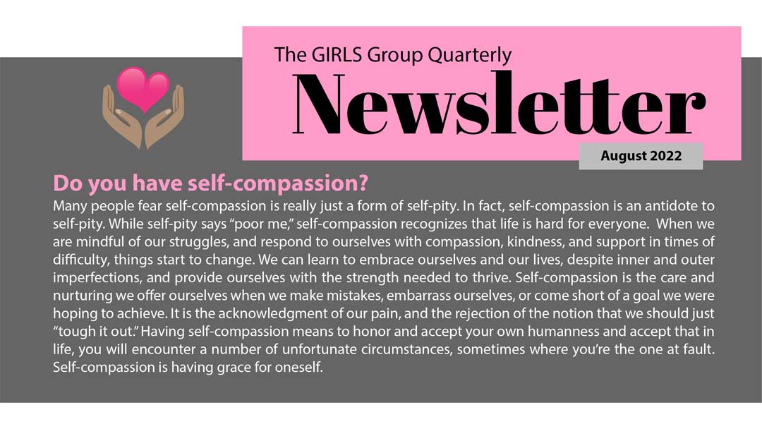 The GIRLS Group August 2022 Newsletter